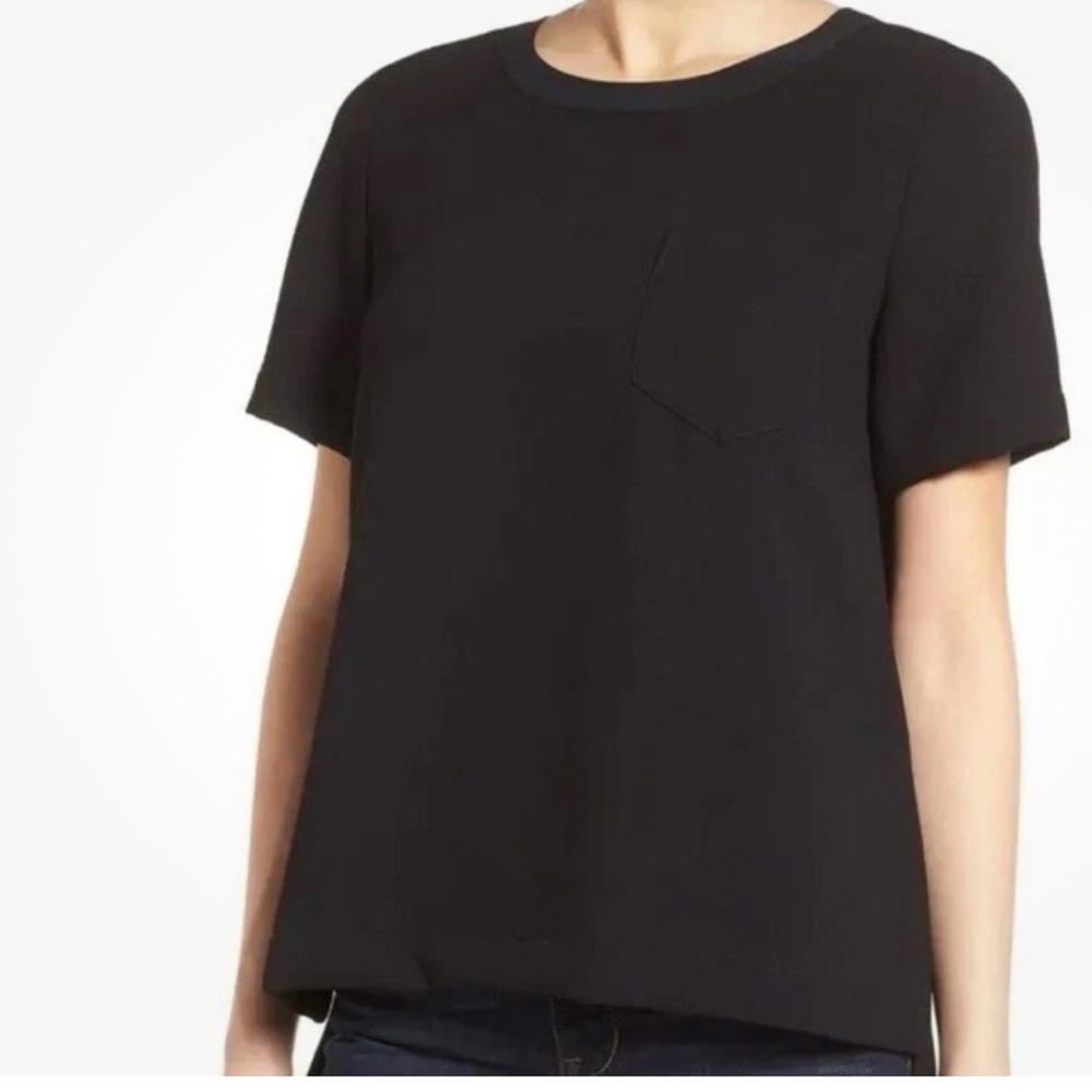 Madewell Black Short-Sleeve Pocket Tee